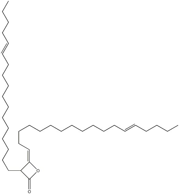 3-(12-Heptadecenyl)-4-(13-octadecen-1-ylidene)oxetan-2-one Structure