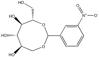 1-O,5-O-(3-Nitrobenzylidene)-L-glucitol Struktur
