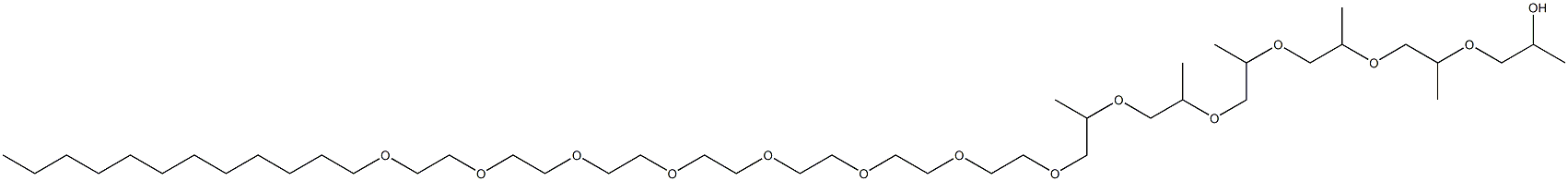 1,4,7,10,13,16-ヘキサメチル-3,6,9,12,15,18,21,24,27,30,33,36,39-トリデカオキサヘンペンタコンタン-1-オール 化学構造式