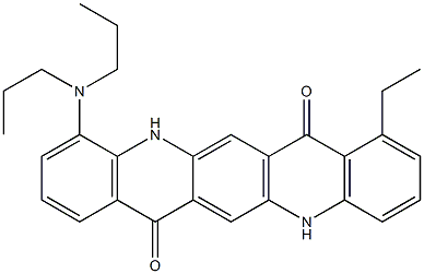 4-(Dipropylamino)-8-ethyl-5,12-dihydroquino[2,3-b]acridine-7,14-dione 结构式