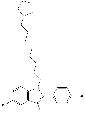 2-(4-Hydroxyphenyl)-3-methyl-1-[8-(1-pyrrolidinyl)octyl]-1H-indol-5-ol