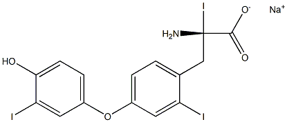 (S)-2-Amino-3-[4-(4-hydroxy-3-iodophenoxy)-2-iodophenyl]-2-iodopropanoic acid sodium salt Structure