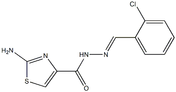 N'-(2-Chlorobenzylidene)2-aminothiazole-4-carbohydrazide Struktur
