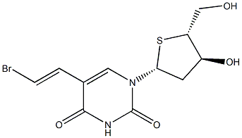 5-[(E)-2-Bromoethenyl]-4'-O-thia-2'-deoxyuridine Structure