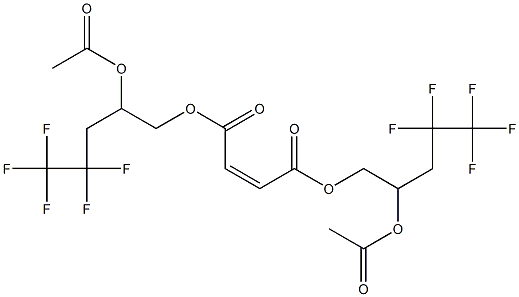 Maleic acid bis(2-acetyloxy-4,4,5,5,5-pentafluoropentyl) ester Structure