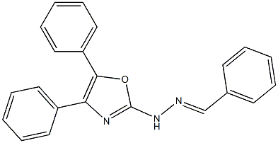 ベンズアルデヒド(4,5-ジフェニルオキサゾール-2-イル)ヒドラゾン 化学構造式