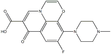 9-Fluoro-10-(4-methylpiperazino)-7-oxo-7H-pyrido[1,2,3-de]-1,4-benzoxazine-6-carboxylic acid 结构式