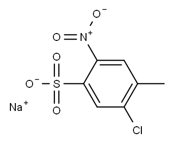 3-クロロ-4-メチル-6-ニトロベンゼンスルホン酸ナトリウム 化学構造式