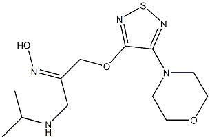 1-(3-Morpholino-1,2,5-thiadiazol-4-yloxy)-3-isopropylaminoacetone (Z)-oxime Struktur