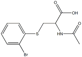 2-(Acetylamino)-3-[(2-bromophenyl)thio]propanoic acid Struktur