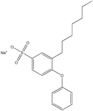 3-Heptyl-4-phenoxybenzenesulfonic acid sodium salt 结构式