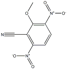 2-シアノ-3,6-ジニトロアニソール 化学構造式
