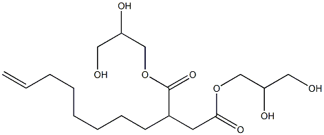 2-(7-Octenyl)succinic acid bis(2,3-dihydroxypropyl) ester Struktur