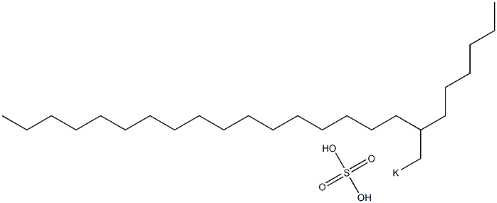 Sulfuric acid 2-hexylnonadecyl=potassium salt,,结构式