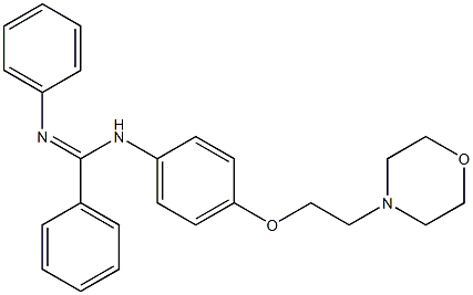 N-[4-(2-モルホリノエトキシ)フェニル]-N'-フェニルベンズアミジン 化学構造式