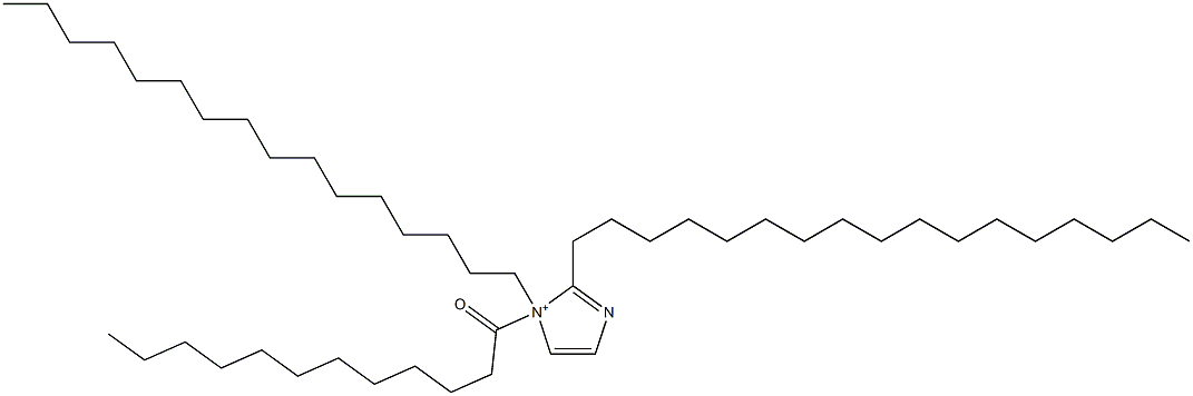 2-Heptadecyl-1-hexadecyl-1-dodecanoyl-1H-imidazol-1-ium Structure