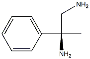 [S,(+)]-2-フェニル-1,2-プロパンジアミン 化学構造式