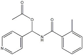 Acetic acid (4-pyridinyl)(2-methylbenzoylamino)methyl ester Struktur