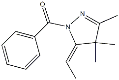 1-(Benzoyl)-3,4,4-trimethyl-5-ethylidene-1H-pyrazole Structure