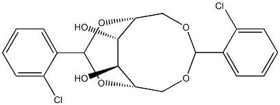 1-O,6-O:2-O,5-O-Bis(2-chlorobenzylidene)-D-glucitol 结构式