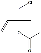 Acetic acid 1-chloromethyl-1-methyl-2-propenyl ester Struktur