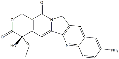 (4R)-9-Amino-4-ethyl-4-hydroxy-1H-pyrano[3',4':6,7]indolizino[1,2-b]quinoline-3,14(4H,12H)-dione Struktur