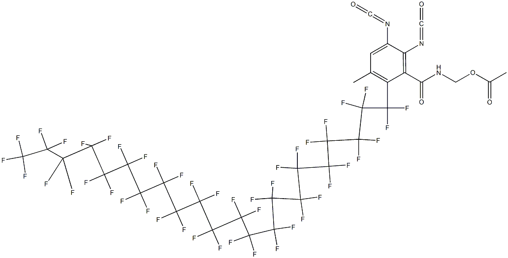 N-(Acetyloxymethyl)-2-(pentatetracontafluorodocosyl)-5,6-diisocyanato-3-methylbenzamide