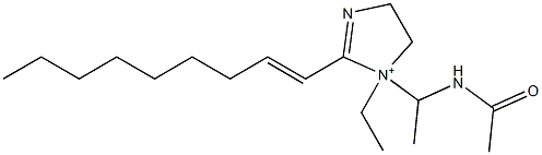 1-[1-(Acetylamino)ethyl]-1-ethyl-2-(1-nonenyl)-2-imidazoline-1-ium Struktur