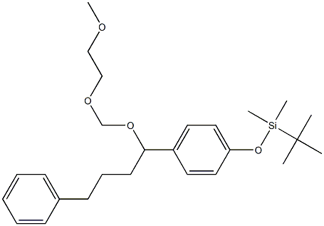 1-[(tert-Butyl)dimethylsiloxy]-4-[1-[(2-methoxyethoxy)methoxy]-4-phenylbutyl]benzene Structure