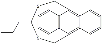 9,10-(メタノチオブタノチオメタノ)アントラセン 化学構造式