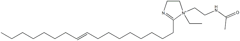 1-[2-(Acetylamino)ethyl]-1-ethyl-2-(9-heptadecenyl)-2-imidazoline-1-ium 结构式