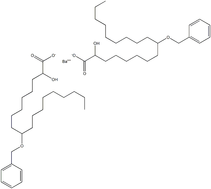 Bis(9-benzyloxy-2-hydroxystearic acid)barium salt Structure