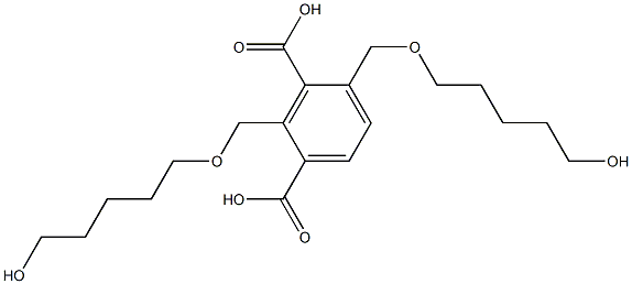 2,4-Bis(7-hydroxy-2-oxaheptane-yl)isophthalic acid Structure