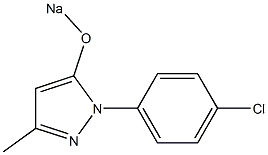 1-(p-クロロフェニル)-3-メチル-5-ソジオオキシ-1H-ピラゾール 化学構造式