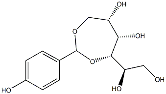 3-O,6-O-(4-Hydroxybenzylidene)-L-glucitol Struktur
