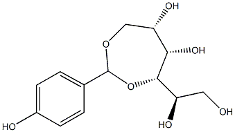 3-O,6-O-(4-Hydroxybenzylidene)-L-glucitol 结构式