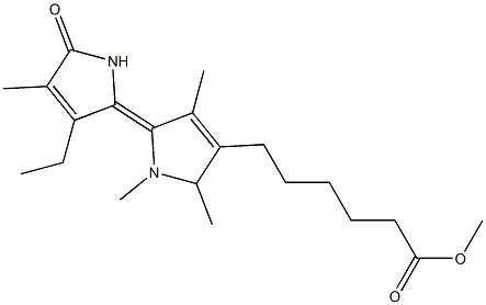 2-[(2Z)-3-Ethyl-4-methyl-5-oxo-(2,5-dihydro-1H-pyrrol)-2-ylidene]methyl-3,5-dimethyl-1H-pyrrole-4-hexanoic acid methyl ester