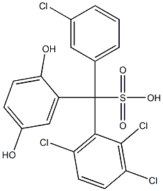  (3-Chlorophenyl)(2,3,6-trichlorophenyl)(2,5-dihydroxyphenyl)methanesulfonic acid