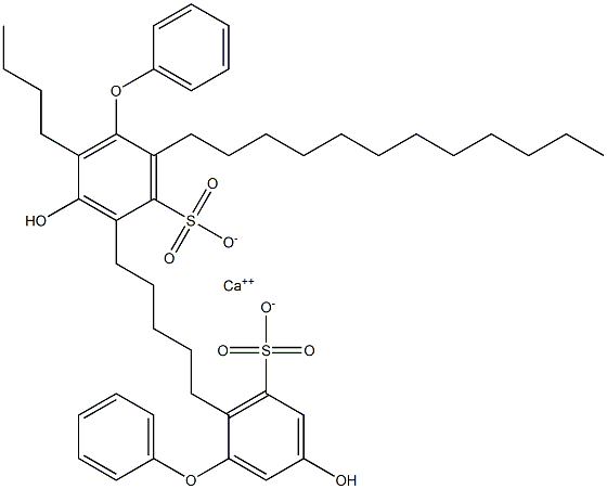 Bis(5-hydroxy-2-dodecyl[oxybisbenzene]-3-sulfonic acid)calcium salt Structure