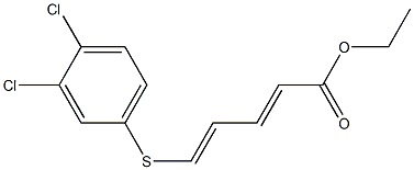 (2E)-5-[(3,4-Dichlorophenyl)thio]-2,4-pentanedienoic acid ethyl ester Struktur