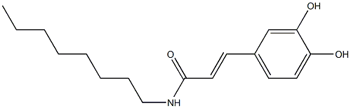 (E)-N-Octyl-3-(3,4-dihydroxyphenyl)propenamide Struktur