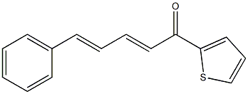 (2E,4E)-5-フェニル-1-(2-チエニル)-2,4-ペンタジエン-1-オン 化学構造式