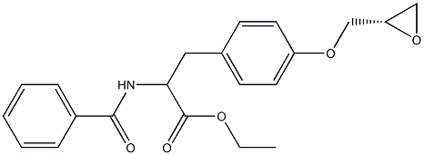 (S)-2-Benzoylamino-3-[4-(oxiran-2-ylmethoxy)phenyl]propionic acid ethyl ester Structure