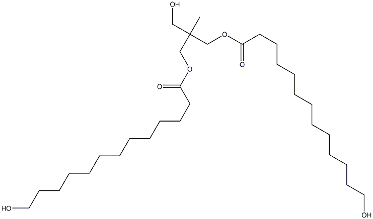 Bis(13-hydroxytridecanoic acid)2-(hydroxymethyl)-2-methyl-1,3-propanediyl ester Structure