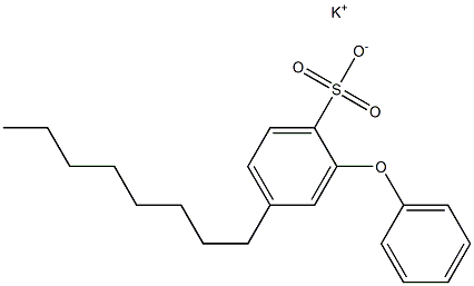 4-オクチル-2-フェノキシベンゼンスルホン酸カリウム 化学構造式