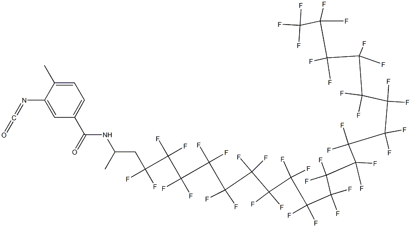 3-イソシアナト-4-メチル-N-[2-(ヘンテトラコンタフルオロイコシル)-1-メチルエチル]ベンズアミド 化学構造式