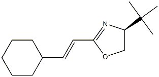 (4S)-4,5-ジヒドロ-4-tert-ブチル-2-[(E)-2-シクロヘキシルエテニル]オキサゾール 化学構造式