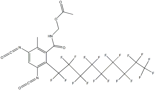N-(Acetyloxymethyl)-2-(nonadecafluorononyl)-3,5-diisocyanato-6-methylbenzamide Structure