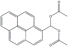 1-(Diacetoxymethyl)pyrene 结构式
