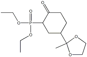  [2-Oxo-5-(2-methyl-1,3-dioxolan-2-yl)cyclohexyl]phosphonic acid diethyl ester